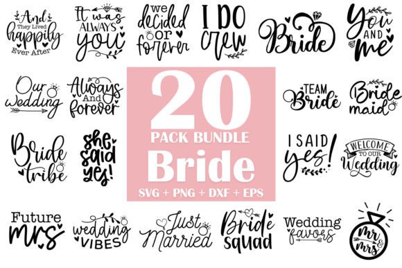 Bride SVG Bundle for Elegant Wedding Designs