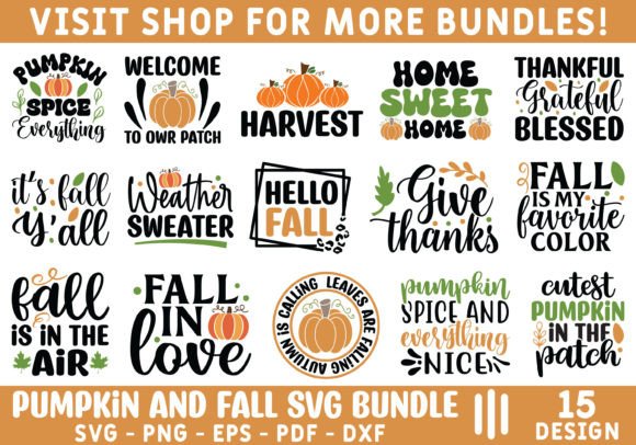 Fall and Autumn Svg Bundle: Perfect for Crafts and Graphics
