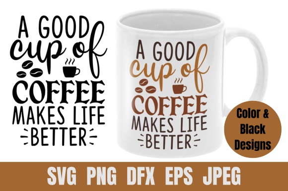 Hand Lettered Coffee SVG for Crafts and Graphics