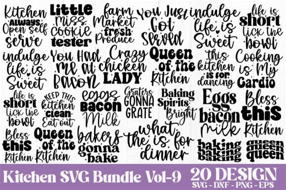 Kitchen SVG Bundle Vol-9: A Must-Have for Creative Graphics