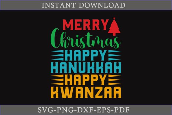 Merry Christmas Happy Hanukkah SVG for Crafts and Graphics