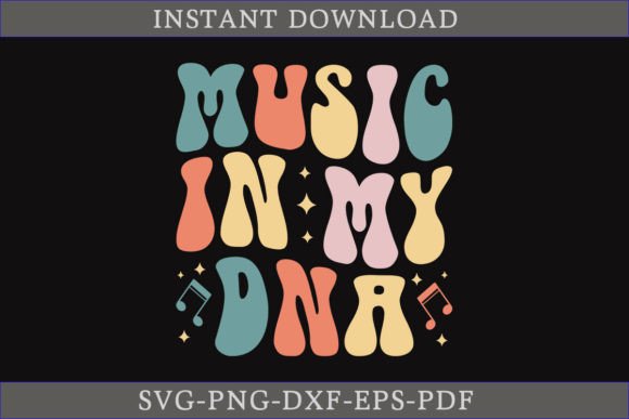 Music in My DNA Retro Music SVG Shirt: A Crafts Graphics Gem