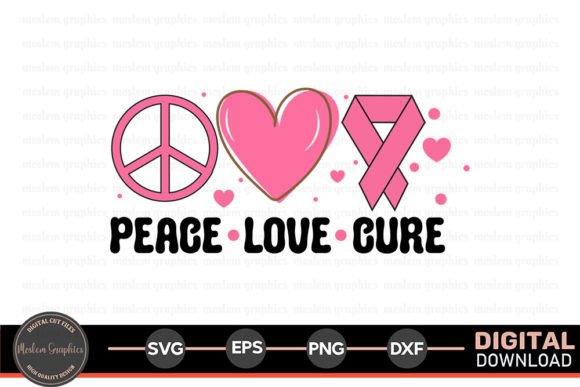 Peace Love Cure - A Versatile SVG for Crafts & Graphics