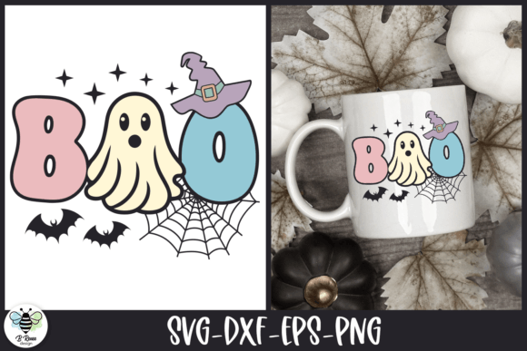 Retro Halloween SVG Boo Cut File for Creative Crafts