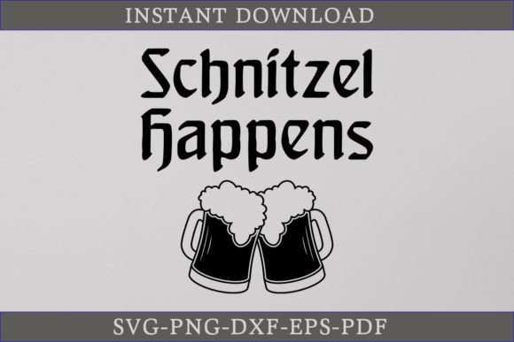 Schnitzel Happens: A Festive SVG for Crafts and Graphics
